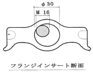 フランジインサート断面図
